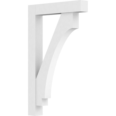Standard Imperial Architectural Grade PVC Bracket With Block Ends, 3W X 24D X 32H